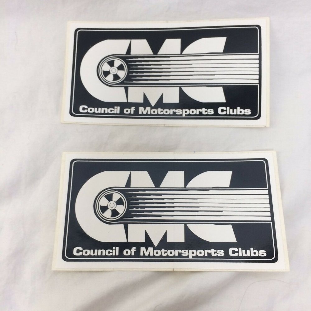 x2 VTG CMC sticker council of motor sports club